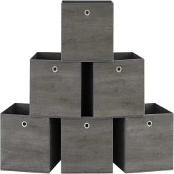 Boîte de Rangement SONGMICS Lot de 6 avec Poignée en Tissu Oxford