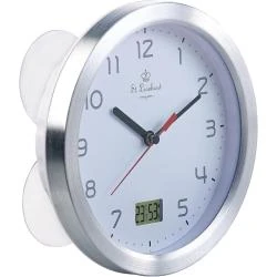 Horloge étanche salle de bains, radio pilotée, thermomètre