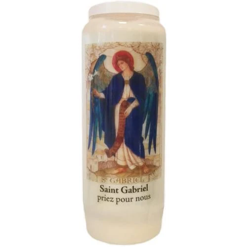 Bougie prière Archange Saint Gabriel, Neuvaine spirituelle - Vue principale