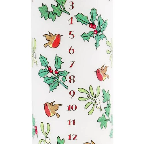 Zoom sur Bougie Alison Gardiner Avent Holly Ivy, 50 heures combustion