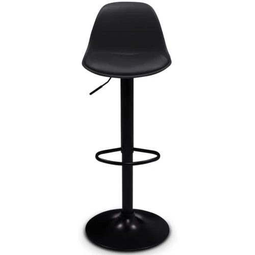 Zoom sur IDMarket, Lot 2 Tabourets Bar Karl Design Noir