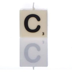 Boxer Gifts Bougie Lettre C, Blanc, Idée Cadeau