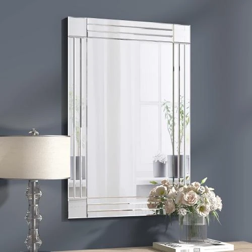 Zoom sur Miroir mural décoratif rectangulaire, élégant, moderne, intérieur