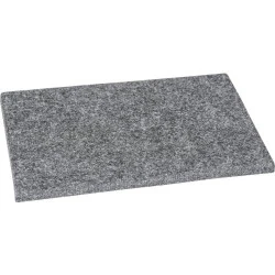 Heyda Tapis Feutre Prickel Gris, Décoration Artisanale