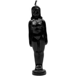 Bougie Figurine Femme Noir, Protection, Magie Wicca