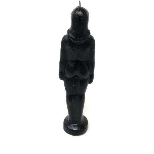 Zoom sur Bougie Figurine Femme Noir, Protection, Magie Wicca