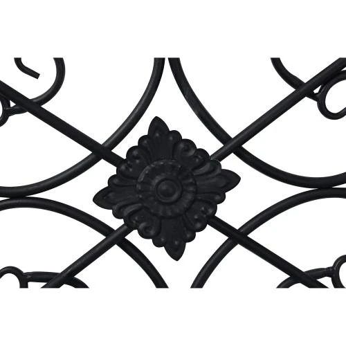 Zoom sur Décoration murale fer forgé noir, métal suspendu, vintage