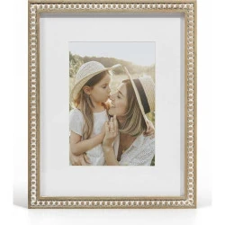 Cadre photo vintage bois blanc Sumgar, décoration murale