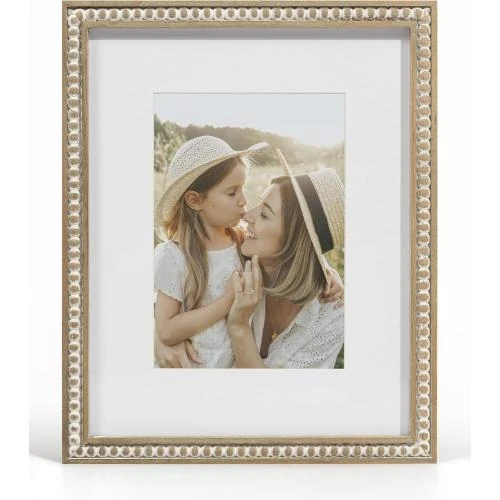 Cadre photo vintage bois blanc Sumgar, décoration murale - Vue principale