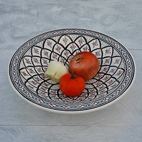 Zoom sur Service couscous assiettes YODECO gris 8 personnes