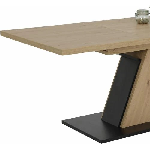 Zoom sur Table à Manger Apollo Jeanette, Bois Marron, Design Élégant