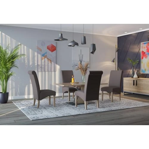 Détail de Table à Manger Apollo Jeanette, Bois Marron, Design Élégant