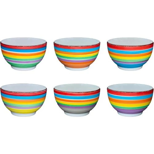 Service de table complet DRULINE, 4 assiettes colorées - Vue principale
