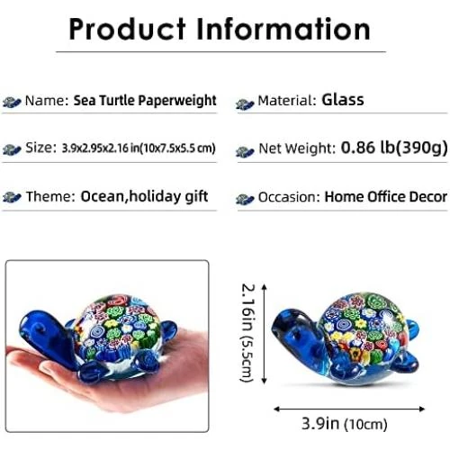 Détail de Décoration Intérieure: Figurines Tortue de Mer en Verre Soufflé