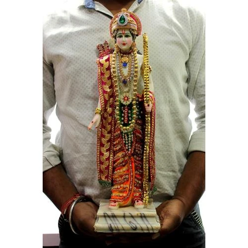 Zoom sur eSplanade Ram Darbar, Hanuman, Sita, Laxman Idole Résine Multicolore
