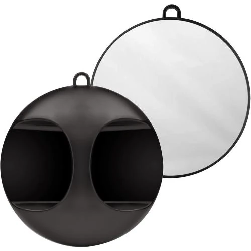Miroir Coiffeur Rond Léger, Poignée, Pratique, Barbier - Vue principale
