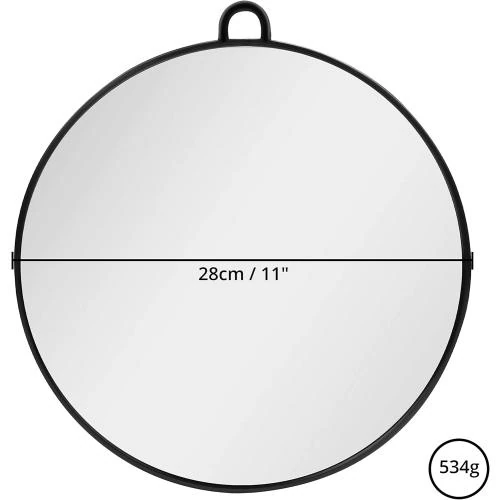Détail de Miroir Coiffeur Rond Léger, Poignée, Pratique, Barbier