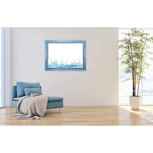 Zoom sur Cadre photo bleu clair, verre acrylique incassable