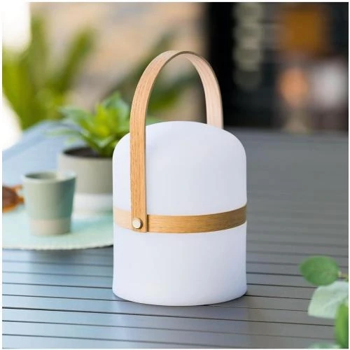 Détail de Lampe extérieure Kiara, blanc, bois, Atmosphera