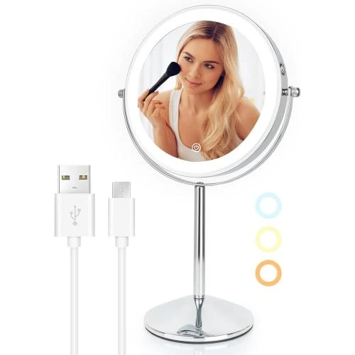 Miroir maquillage 1X 10X 360°, SEAEMIKO, design élégant - Vue principale