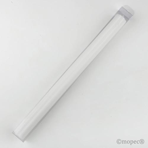 Présentation de Zoom sur Cierge Blanc Strié Mopec H480.01, Boîte Transparente