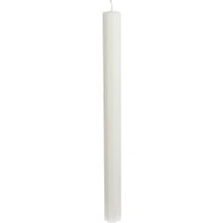 Cierge Blanc Strié Mopec H480.01, Boîte Transparente