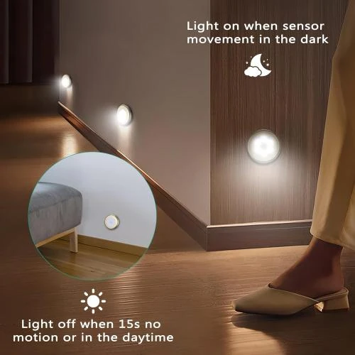 Zoom sur ORIA Lampe Détecteur Mouvement, Veilleuse Automatique, 3 Pièces