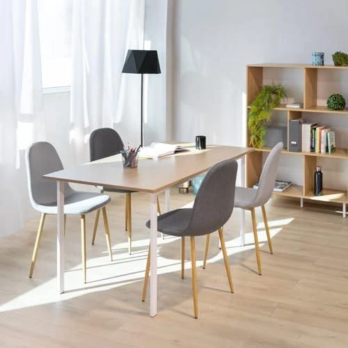 Détail de Pack 2 Chaises Moderne Gris Anthracite Salon Salle à Manger Chambre