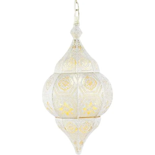 Lampe Suspension Marrakesch, Luminaire Marocain Doré - Vue principale