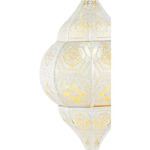 Zoom sur Lampe Suspension Marrakesch, Luminaire Marocain Doré
