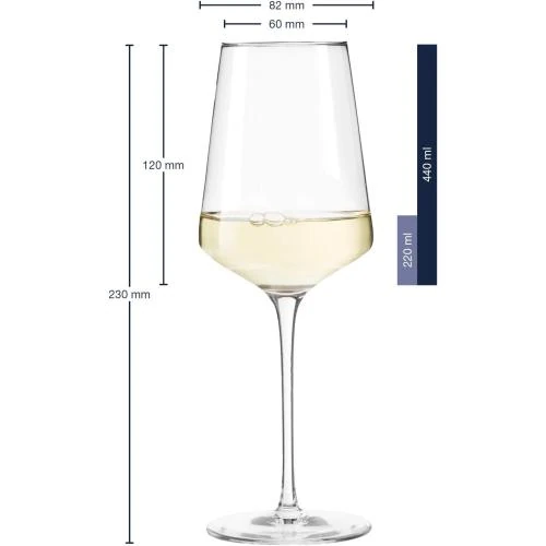 Zoom sur Verres Riesling Transparent, Lot 6, Leonardo