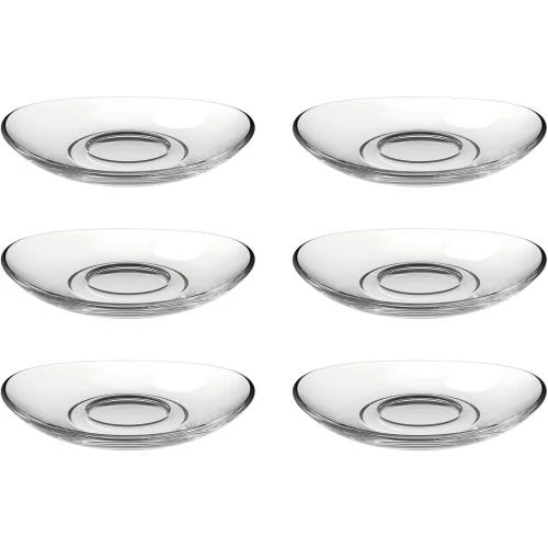 Soucoupes en verre Napoli, lot de 6, lavables, espresso - Vue principale