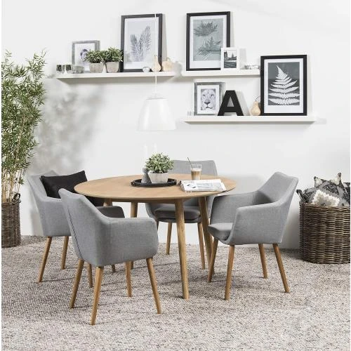 Détail de Table à Manger Ronde Pernille, Chêne, AC Design Furniture