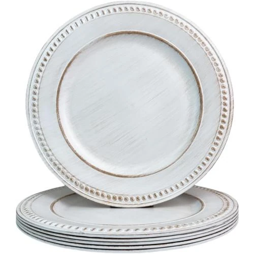 Assiettes rondes en plastique Umisriro, lot de 6, blanc - Vue principale