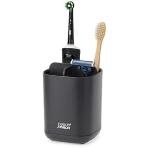 Optimisez votre Salle de Bain : Porte-Brosse à Dents Joseph Joseph, Noir Mat, 6 Compartiments - Vue principale