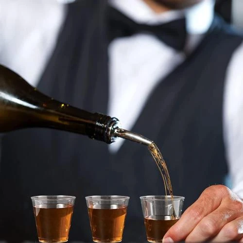 Zoom sur Verres à Liqueur Plastique 150 Pièces, Réutilisables, Transparent