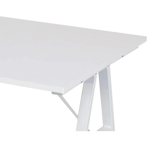 Zoom sur Table Bureau Moderne Rebecca Mobili, Blanc, MDF Acier