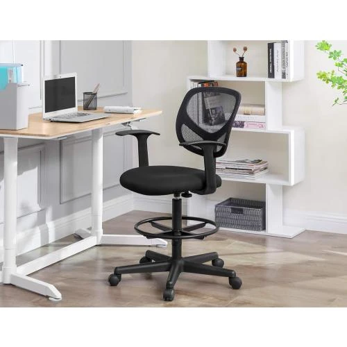 Détail de Fauteuil Bureau Ergonomique SONGMICS, Noir, Repose Pieds