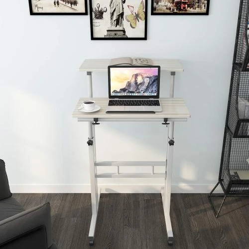 Détail de Bureau Informatique Sogesfurniture, Table Roulante, Inclinable