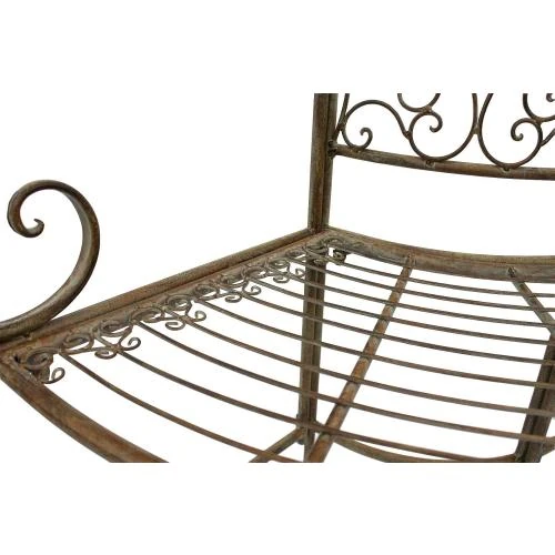 Zoom sur Banc de Jardin Circulaire Dandibo, Métal, 2 Places