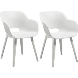 Chaise Keter Akola, Polypropylène, Couleur Blanc