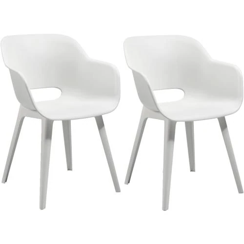 Chaise Keter Akola, Polypropylène, Couleur Blanc - Vue principale
