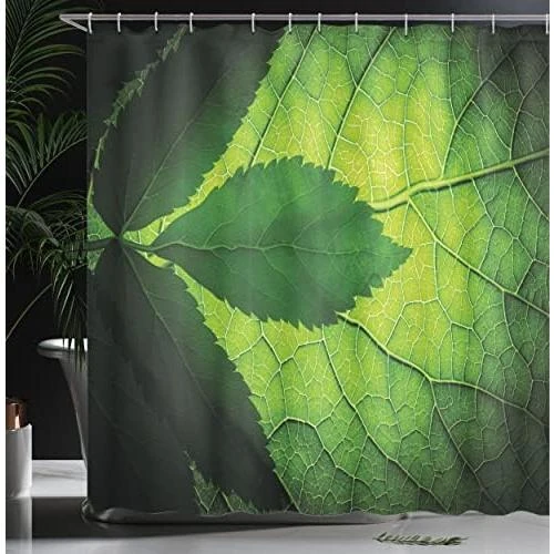 Zoom sur Rideau de Douche ABAKUHAUS en Tissu, Motif Arbre Brésilien