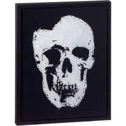 Décoration murale tête de mort paillettes, glamour