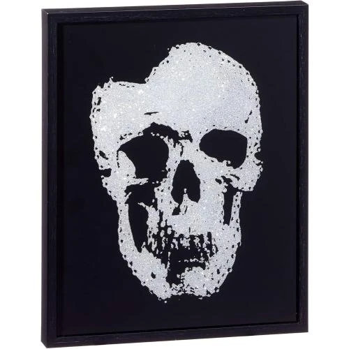 Décoration murale tête de mort paillettes, glamour - Vue principale