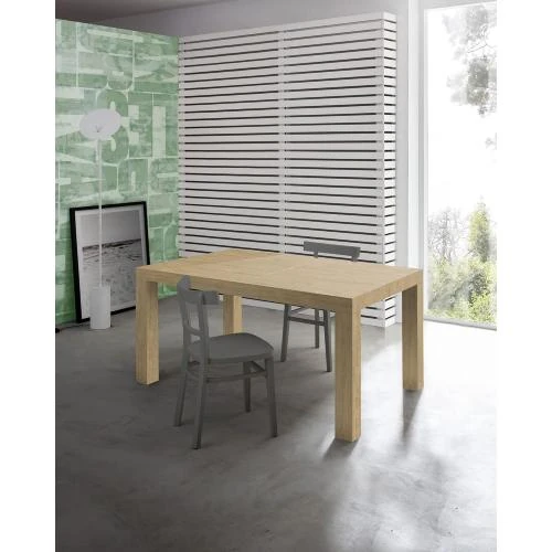 Détail de Table extensible moderne Icreo Dionisio chêne rustique