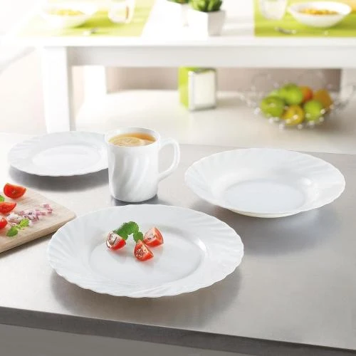 Détail de Assiettes Dessert Luminarc Trianon Blanc 19 cm