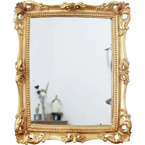 Miroir décoratif vintage Funly mee, or antique carré - Vue principale