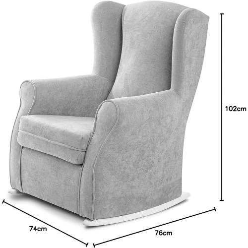 Zoom sur Fauteuil balancelle orejero argent gris SUENOSZZZ
