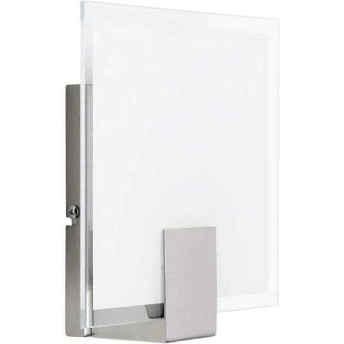 Zoom sur Applique murale carrée fer blanc, lampe Sonian LED